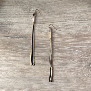 Black and gold earrings